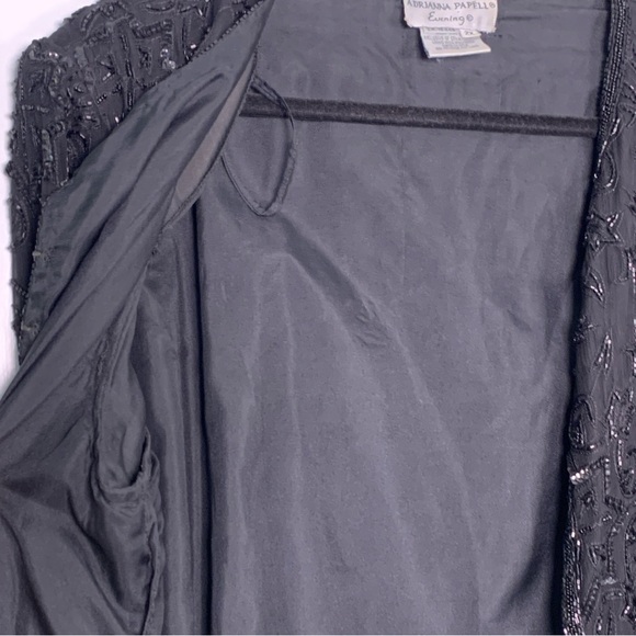 Vintage Beaded Sequin Jacket Lightweight Party Event Guest Blingy Retro Size 2X - Picture 12 of 12